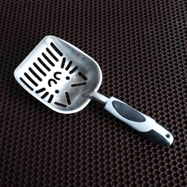 Metal Cat Litter Scoop - Durable Long Handle For Easy Cat Poop And Urine Cleaning