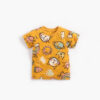 Baby Girl Cartoon Print O-Neck T-Shirt Combo Ruffle Shorts Sets In Summer